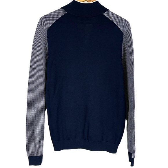 NWOT Reiss Heath Slim Fit Waffle Stitch Quarter Zip Sweater // Medium - Picture 3 of 5